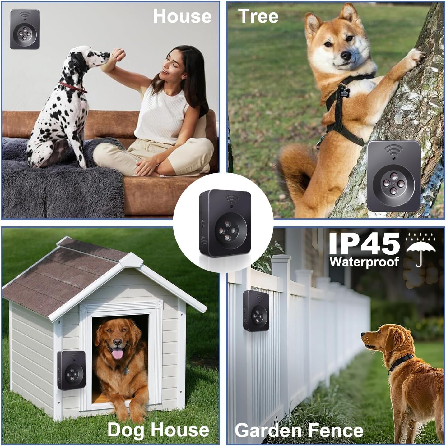 Poosejzl installation on fences or trees for quiet yards.