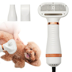 POPET 3-in-1 pet hair dryer brush for dogs and cats in action