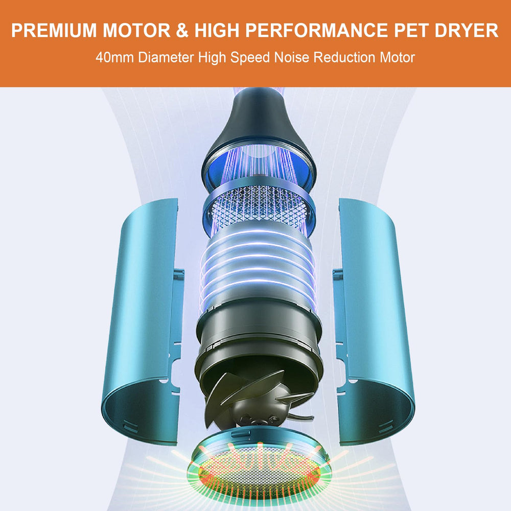 POPET dryer with long cord offers flexible grooming sessions anywhere