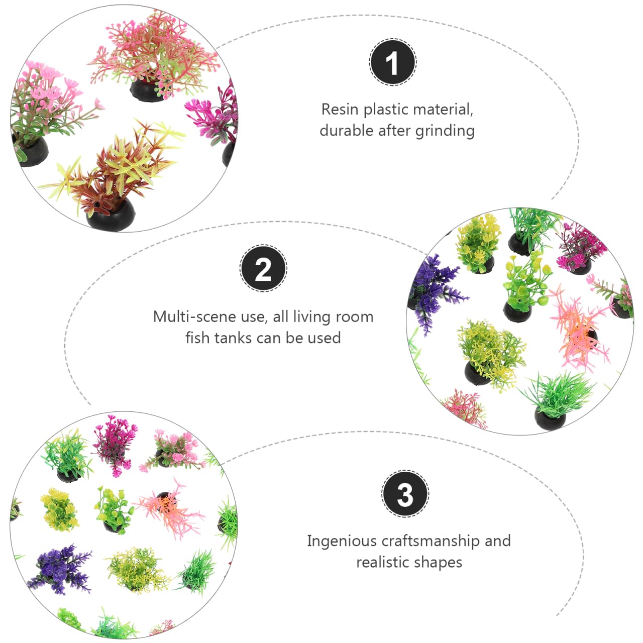 POPETPOP artificial aquarium plants include complete decorative options for quick tank styling.