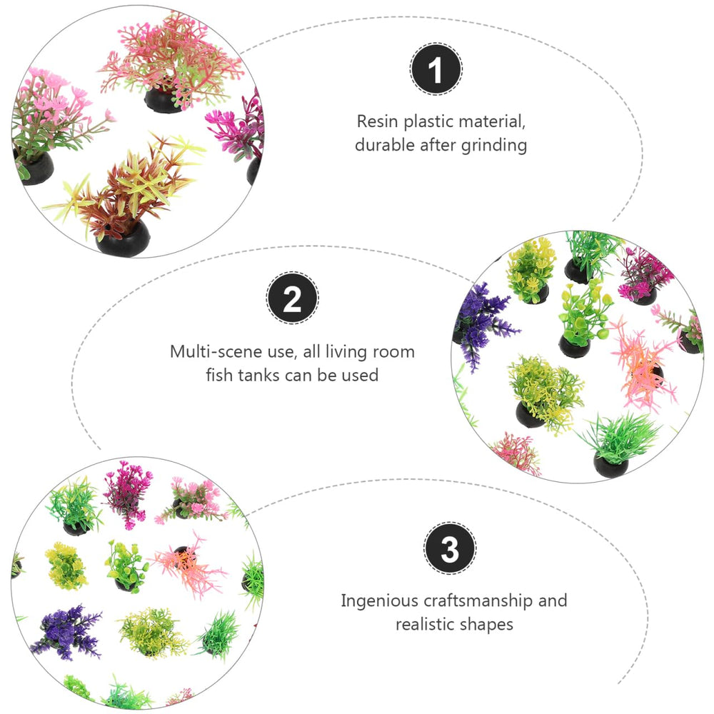 POPETPOP artificial aquarium plants include complete decorative options for quick tank styling.