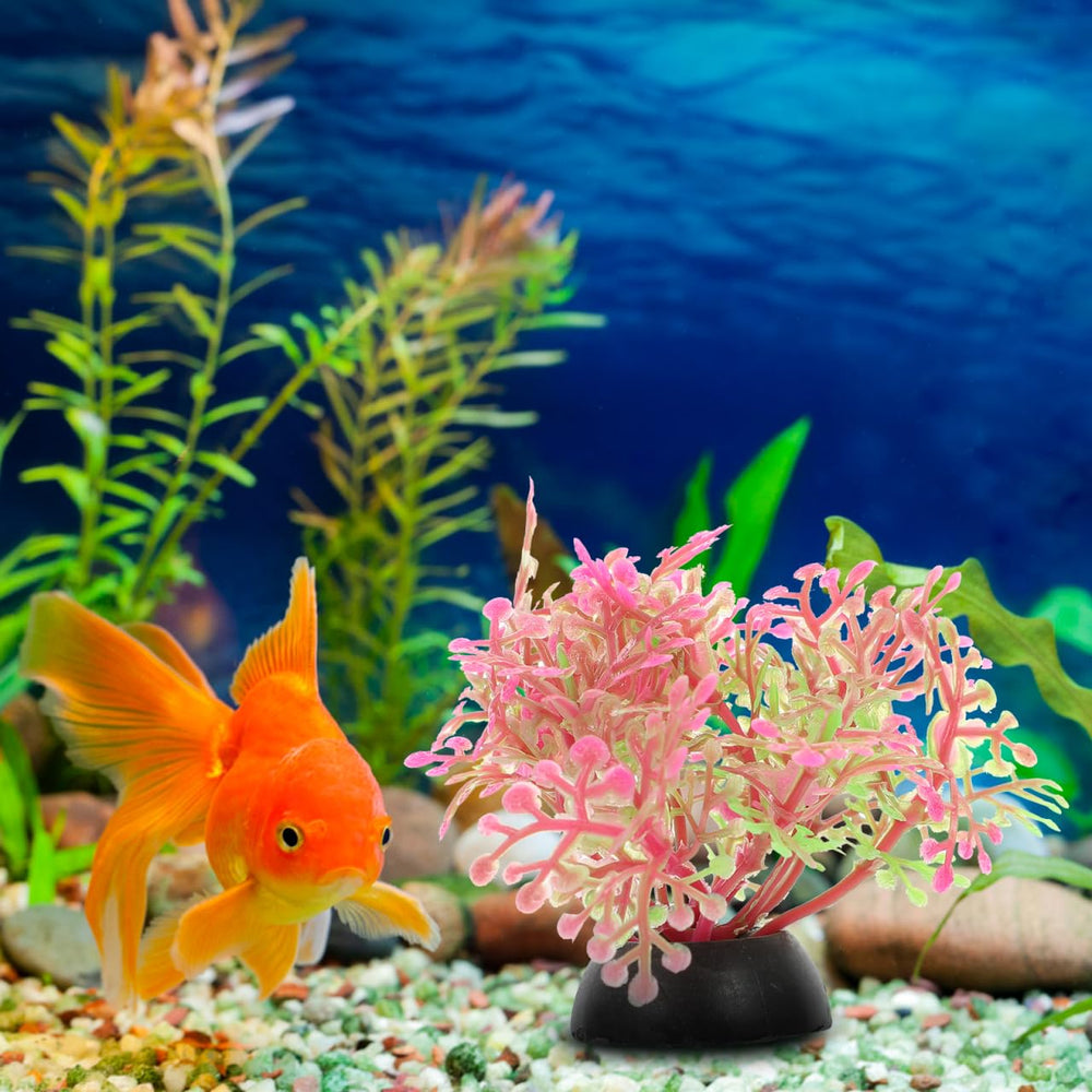 POPETPOP artificial aquarium plants create multi-layered habitats that look natural in any home or office tank.