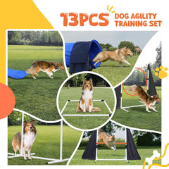 POPMOON dog tunnel with secure stakes for stable indoor sessions