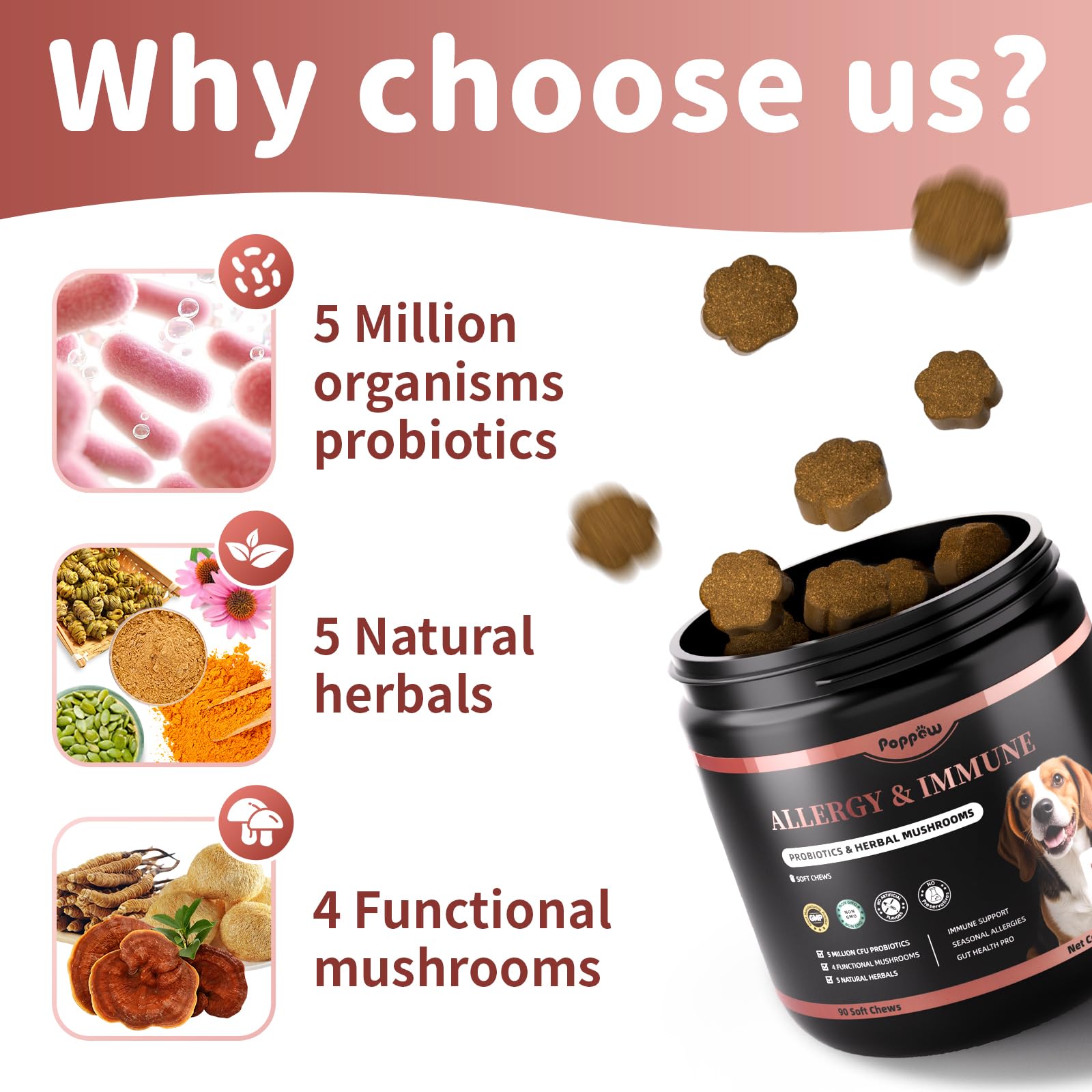 Poppaw bacon flavor treats pack appealing to dogs during treat time