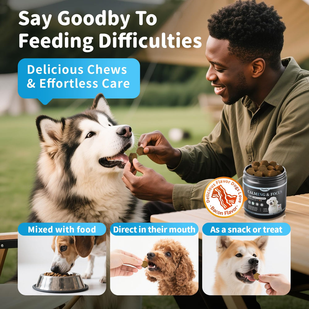 Poppaw Calming Chews soft texture makes feeding easy.