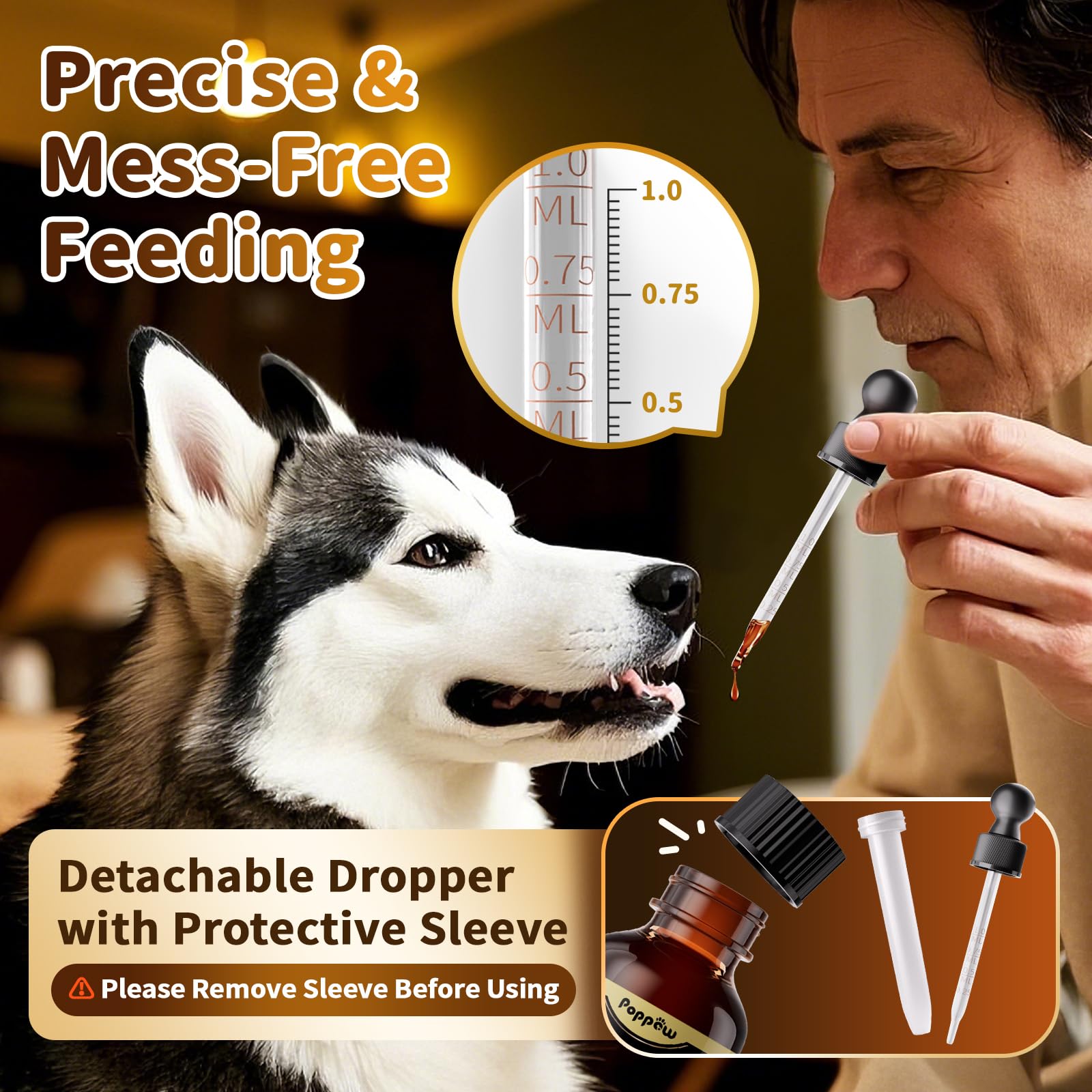 POPPAW daytime drops bottle featuring Valerian and Ashwagandha support calm focus.