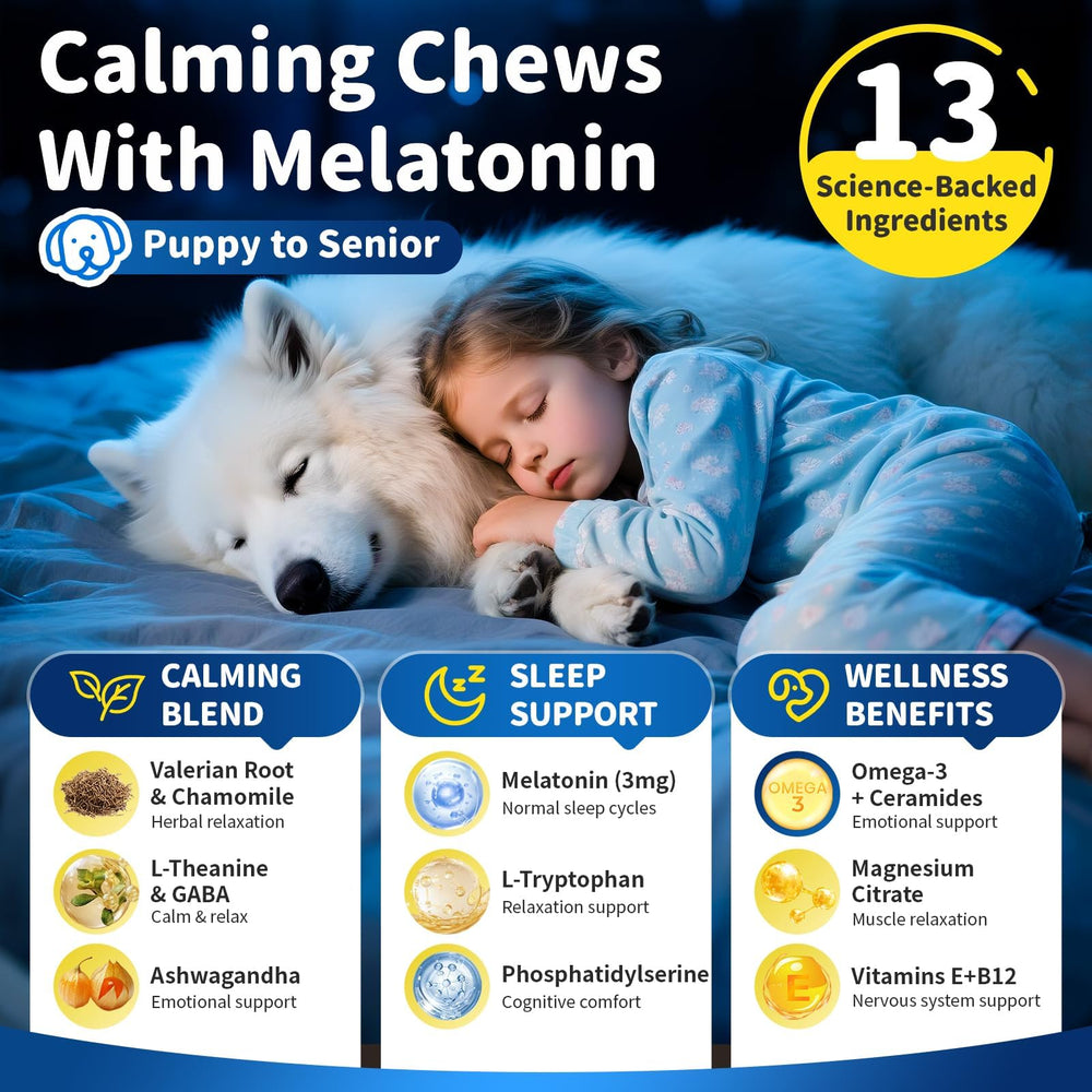 POPPAW bacon-flavored calming chews encourage relaxed behavior at home