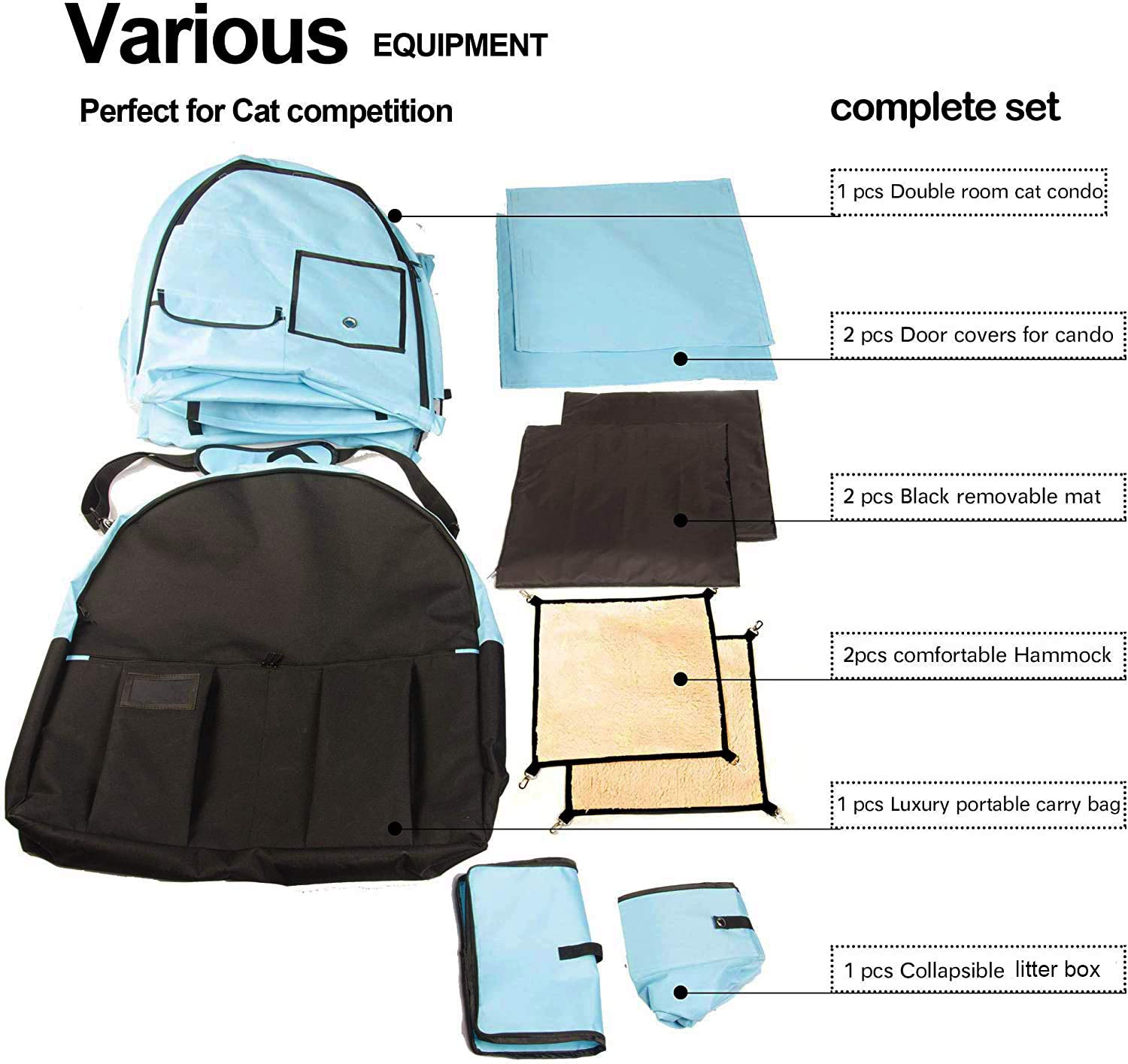 Porayhut Mispace two-compartment layout creates a roomy space for cats.