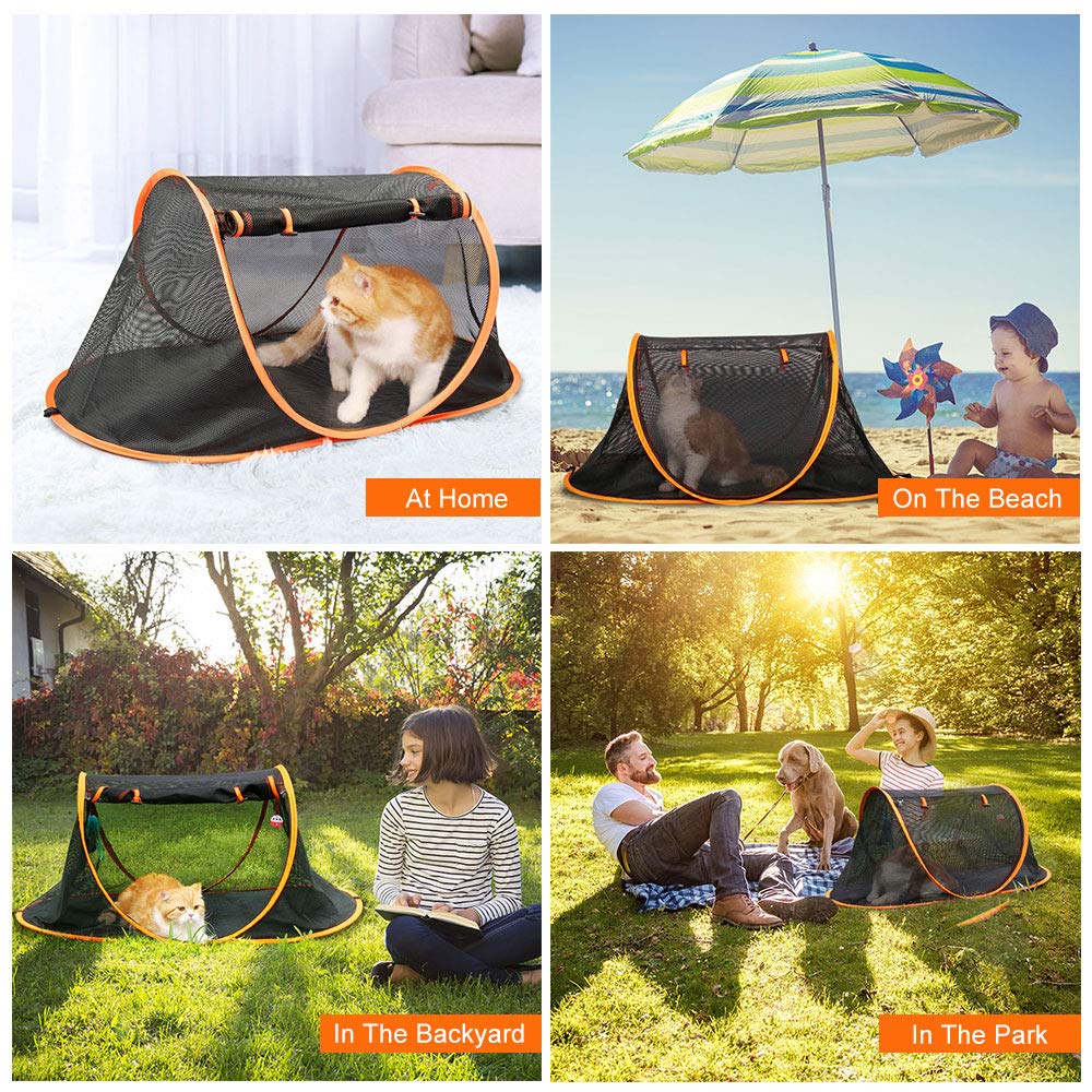 Porayhut stakes help secure the tent on outdoor surfaces.