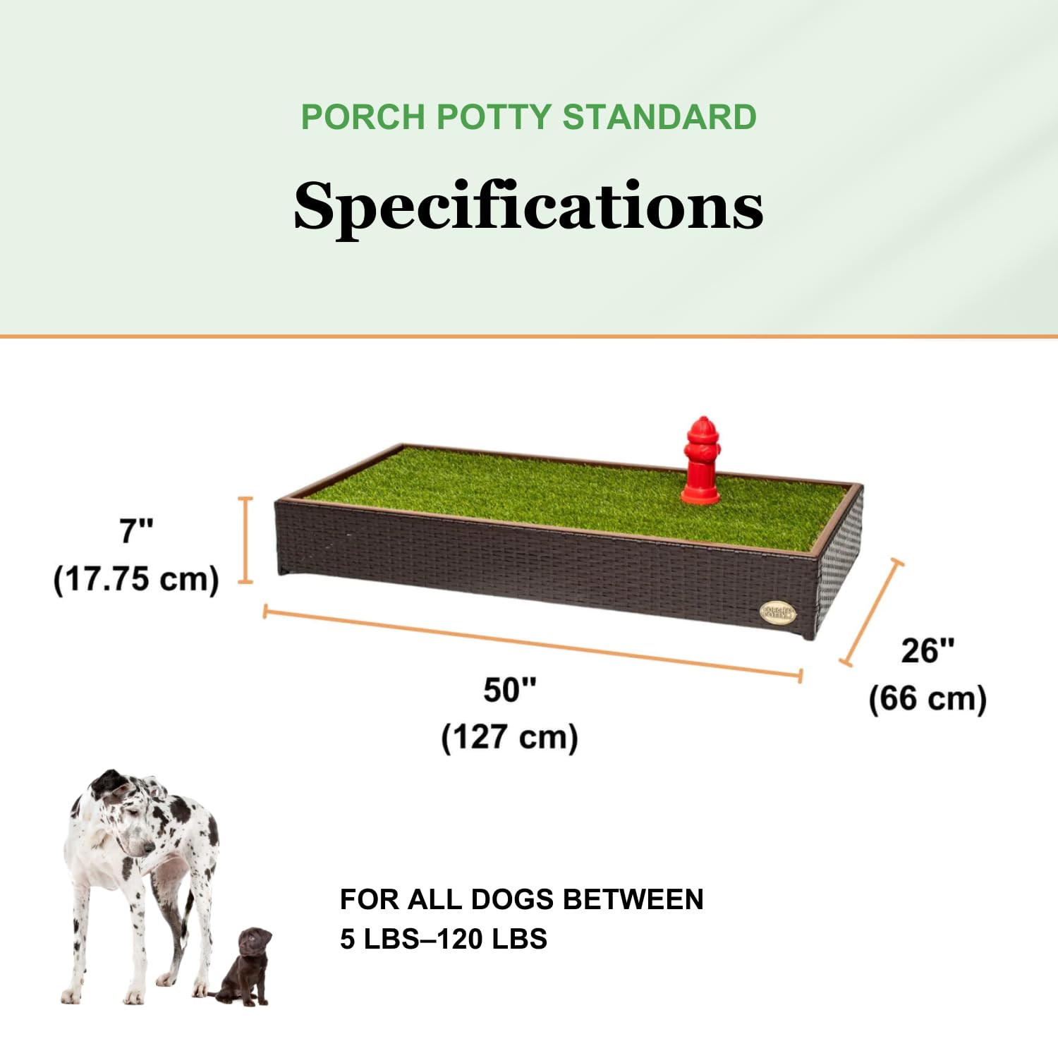 Porch Potty used indoors and outdoors, suitable for apartments and patios