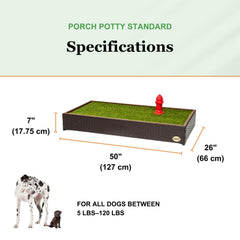 Porch Potty used indoors and outdoors, suitable for apartments and patios