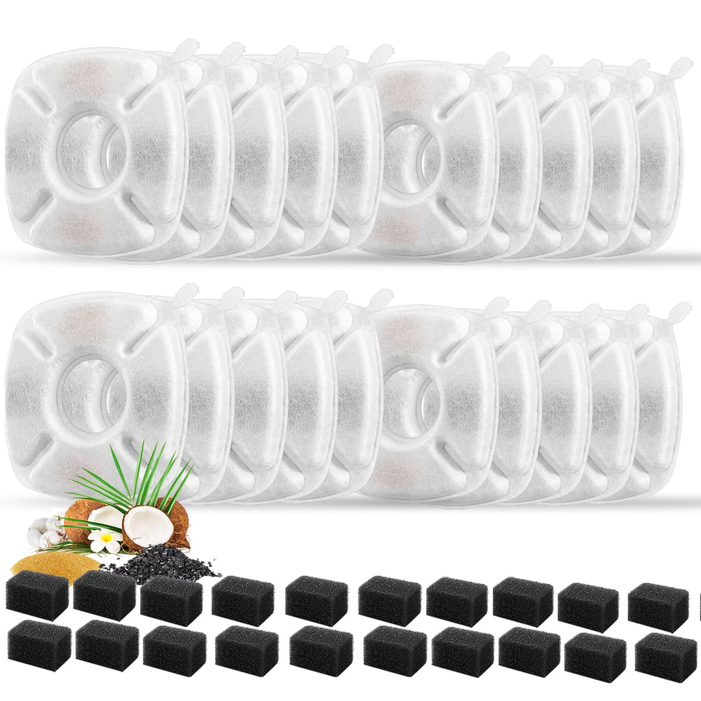 Porens 40-pcs cat fountain filters pack for easy replacement and clearer water.