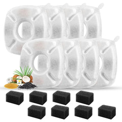 Porens cat fountain replacement filter pack shown for easy maintenance and clean water