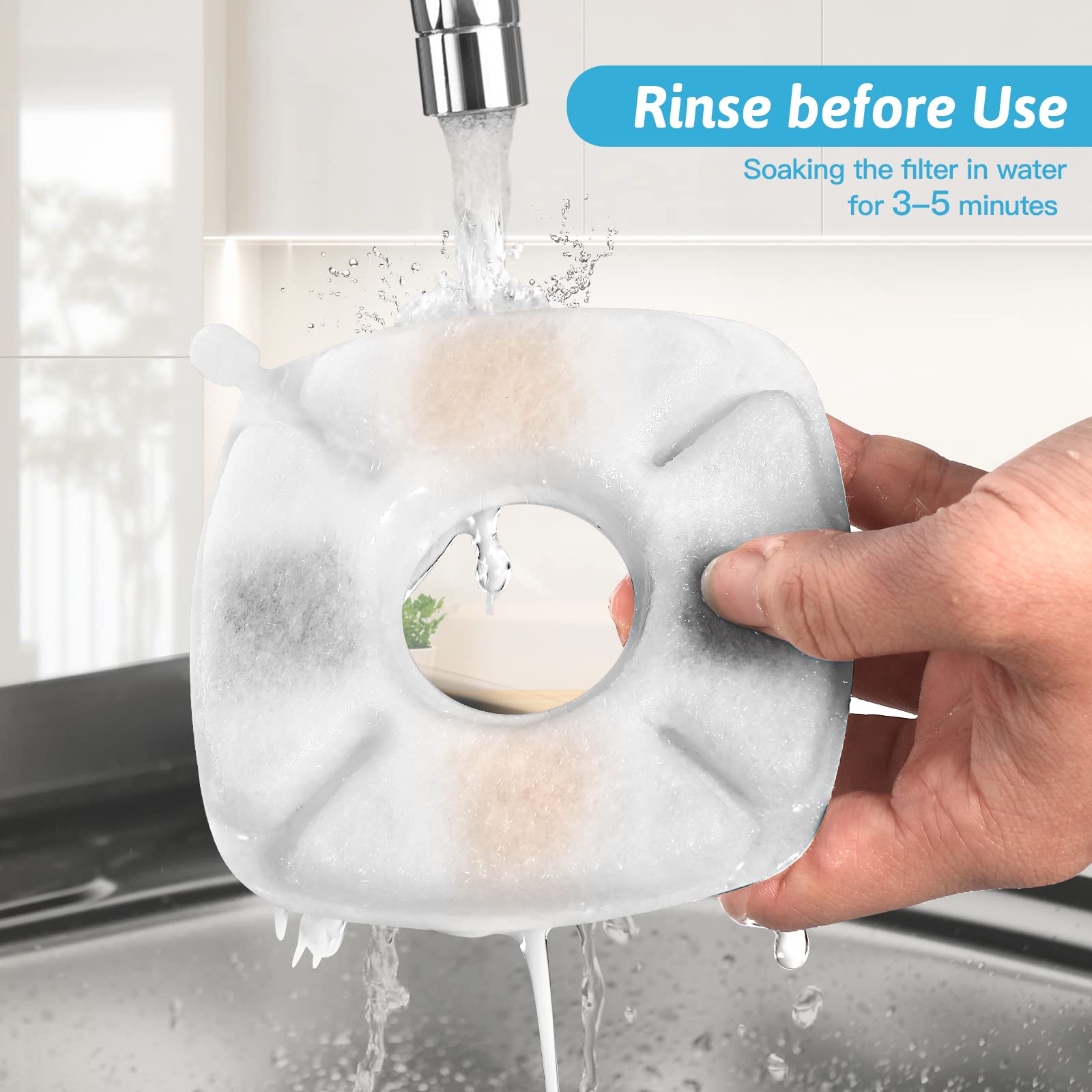 Porens soak foam filter before use for best results.