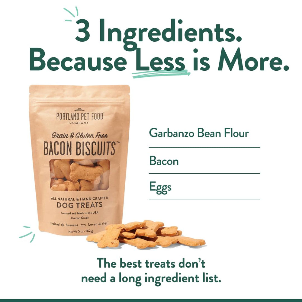 Portland Pet Food Co Bacon Dog Treats human-grade snack with real bacon for big appetites