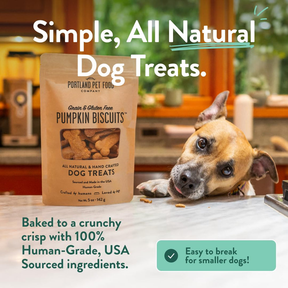 Close-up of Portland treats highlighting pumpkin and peanut butter flavors