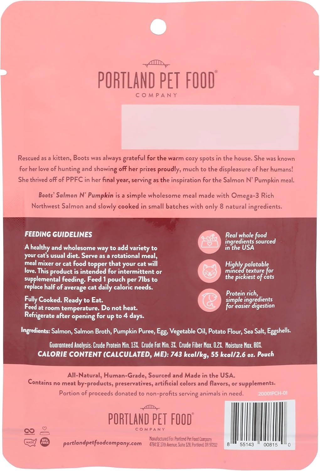 Boots Salmon N' Pumpkin serves as a topper or rotation meal option.