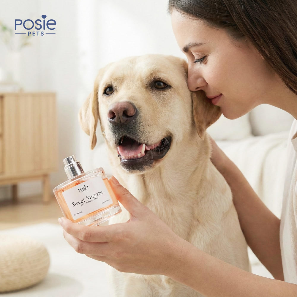 Posie Pets Sweet Snooze mist-dispense for even spray and lasting freshness.