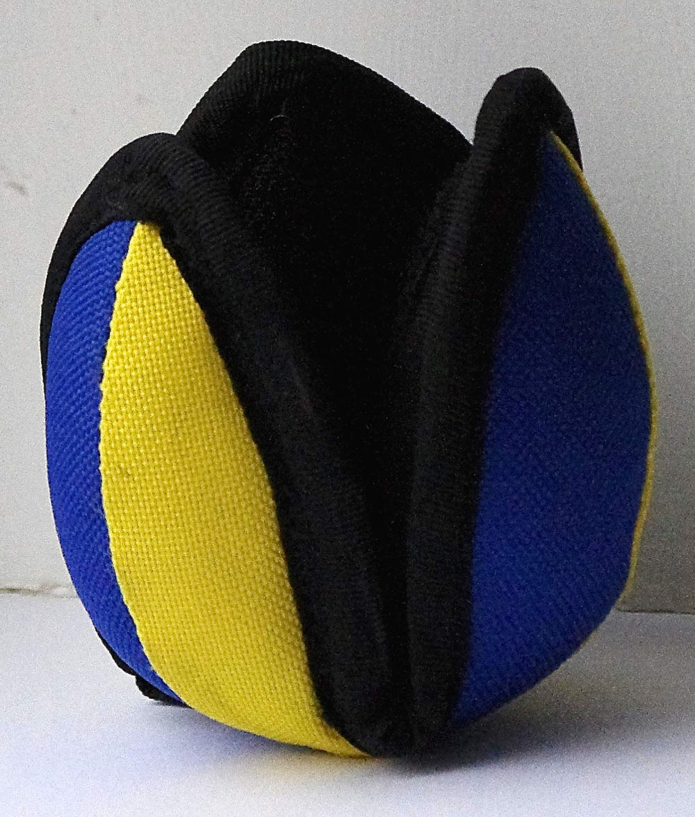 Positive Dogs Lo Ball Treat Pod Medium, opened, reveals treats for interactive play.