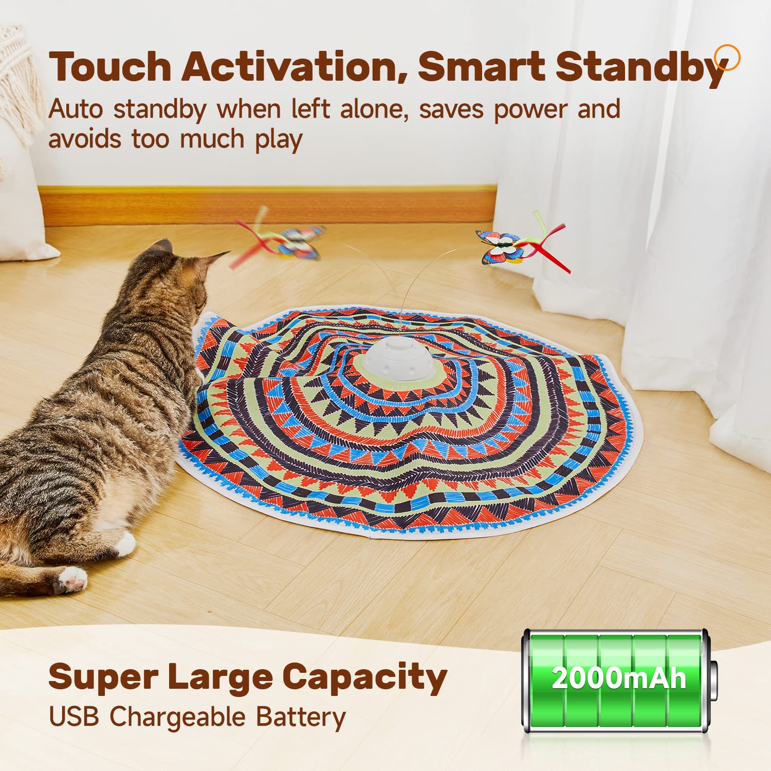 Potaroma durable design withstands enthusiastic pawing and chewing