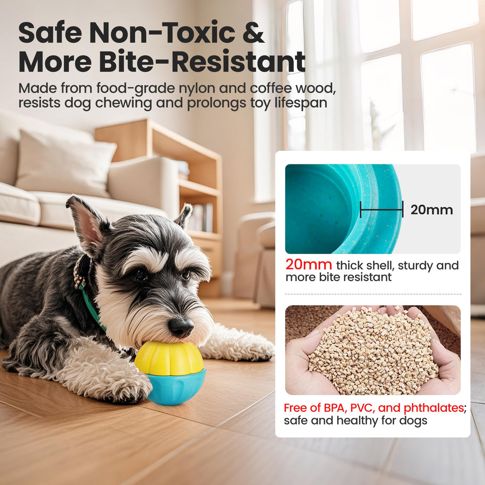 Potaroma dental-care-chew-toy helps remove food debris while dogs chew