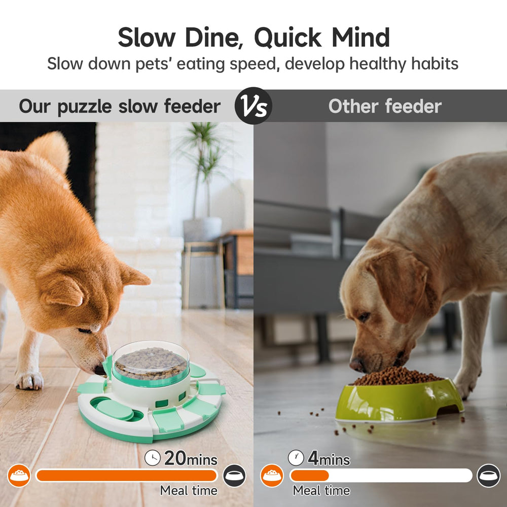 Non-slip base stabilizes pawing and feeding without tipping or spillage.