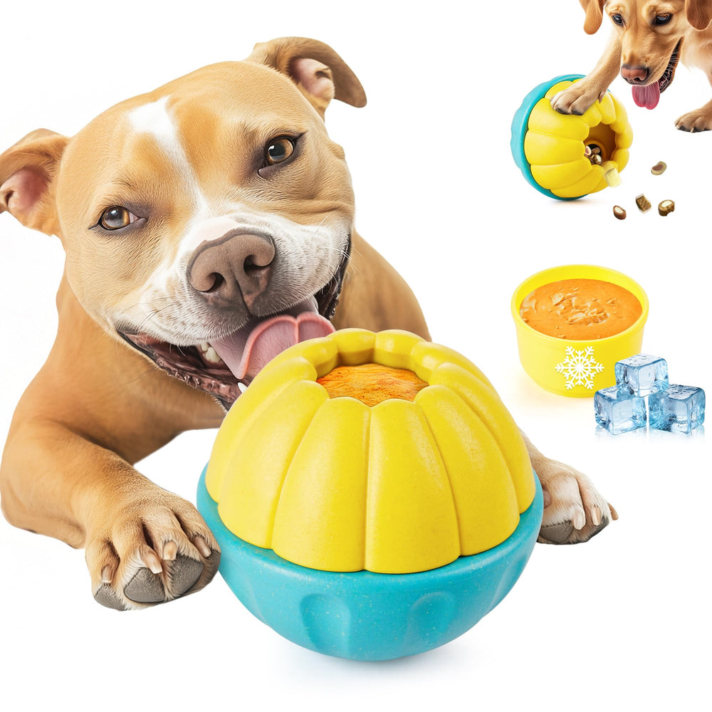 Potaroma frozen-treat-ball-inside promotes slow, engaging play with treat release