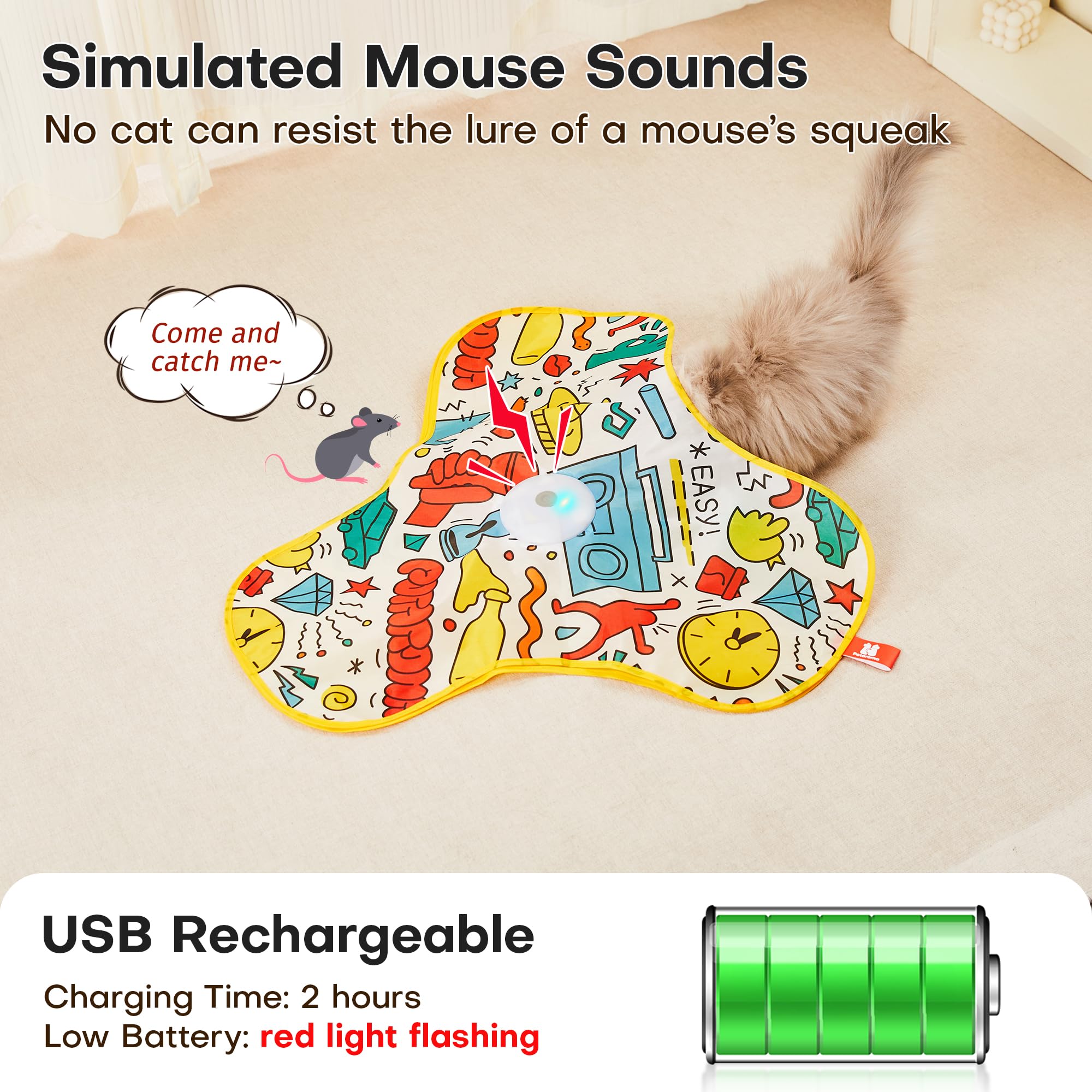 Potaroma realistic mouse sounds spark hunting instincts during solo play.