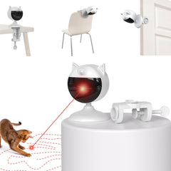 Potaroma smart sensor cat laser toy with clamp design for stable placement and endless indoor play.