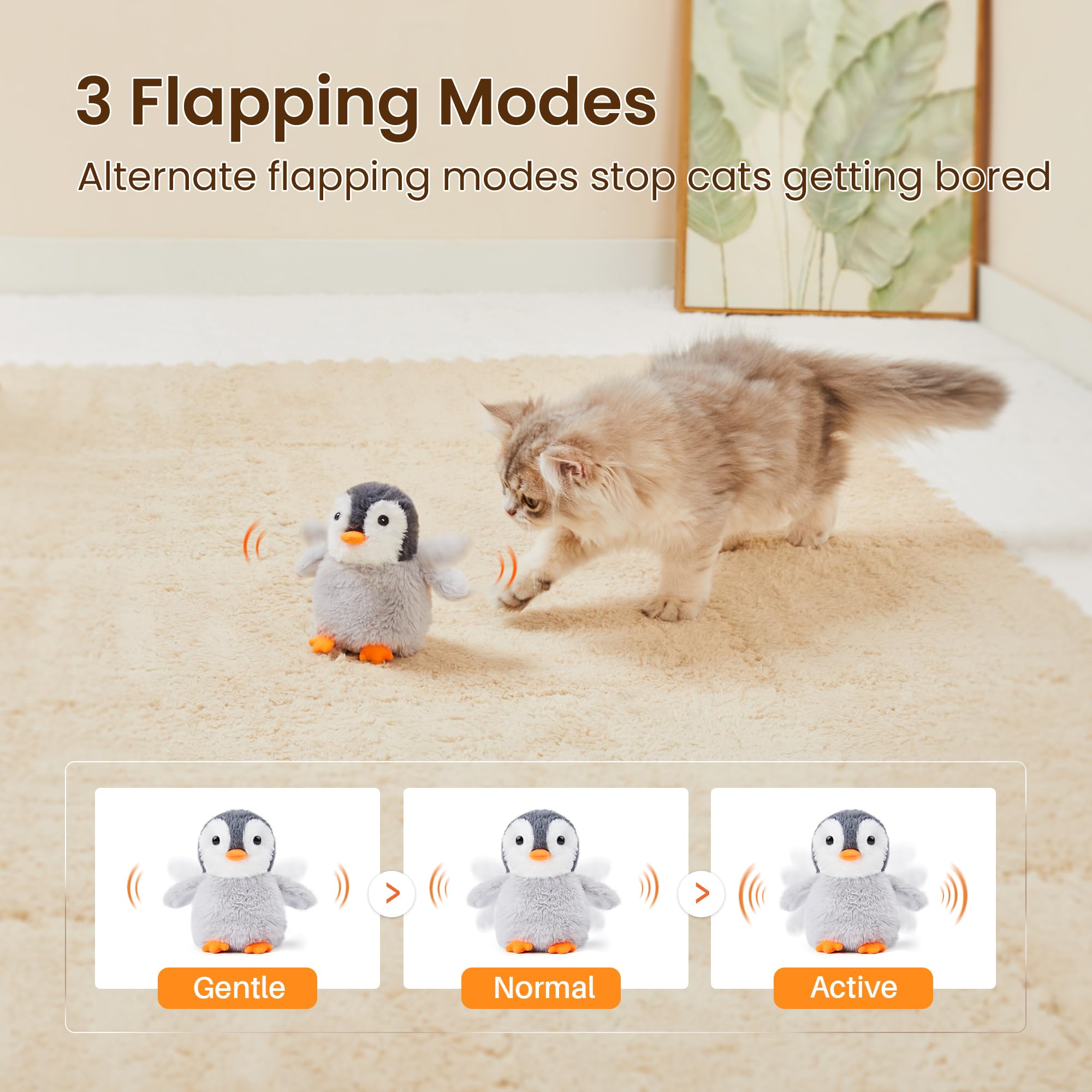 Potaroma soft plush catnip pouch entices cats to jump and swat