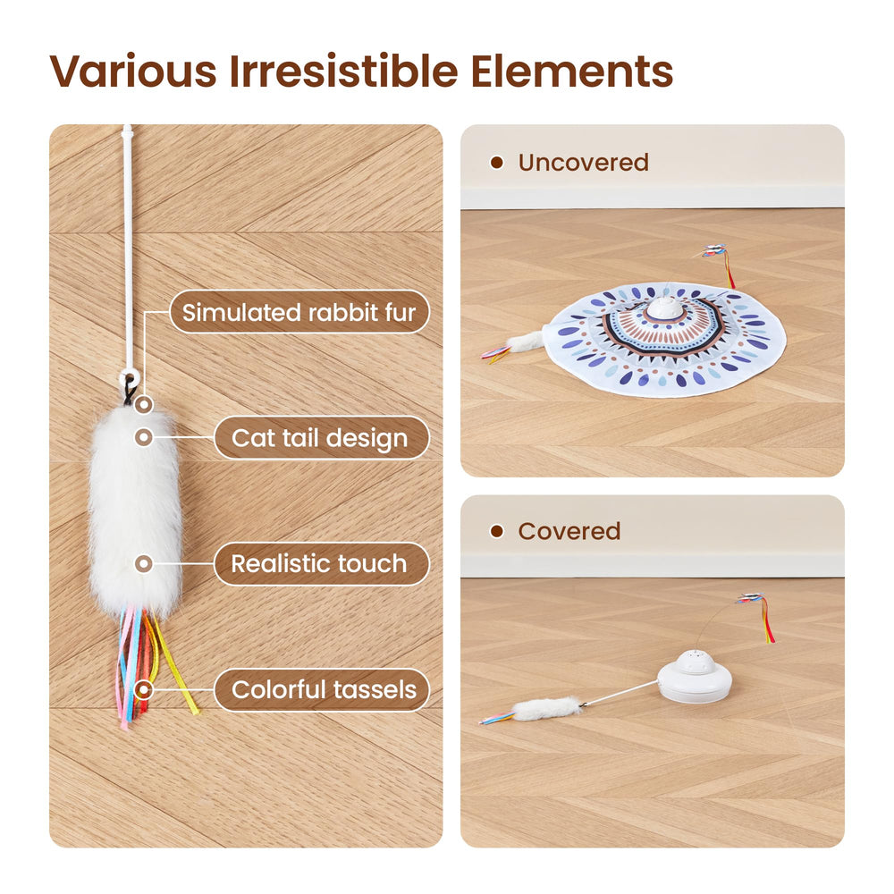 Potaroma tassel fish refill enhances chase play and toy durability.