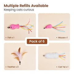 Potaroma tassel mouse refill boosts interactive fun and enrichment.