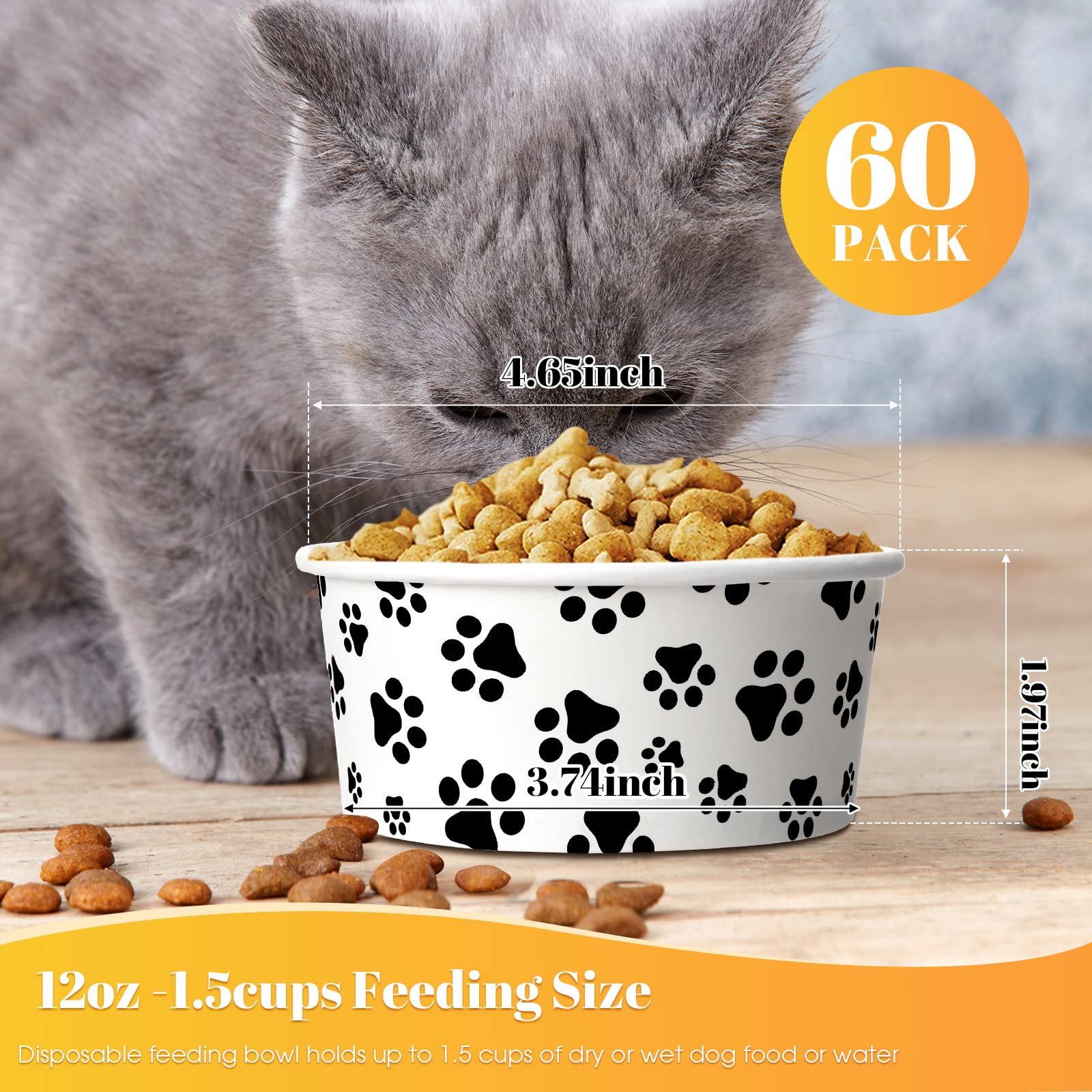 Potchen 60-piece paper bowls set for convenient travel feeding.