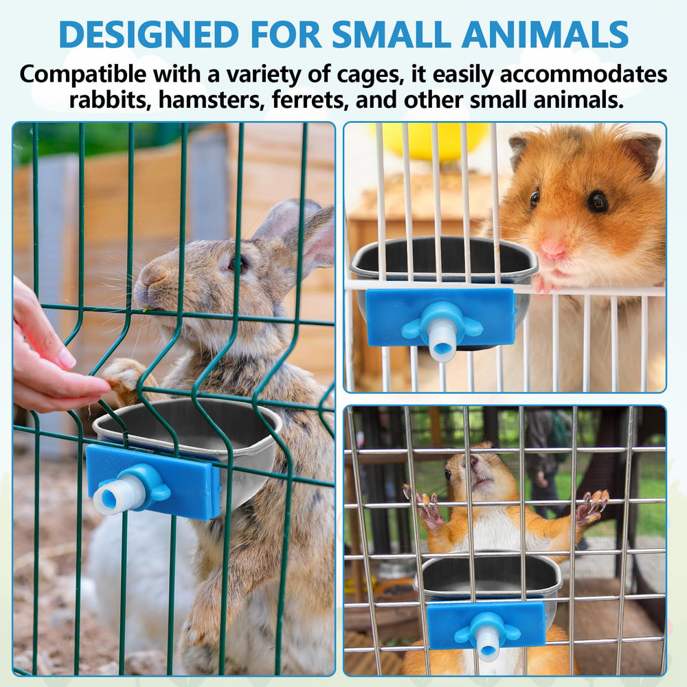Potchen rabbit water bowl nipple drinker pack demonstrates value for multi-pet cages.