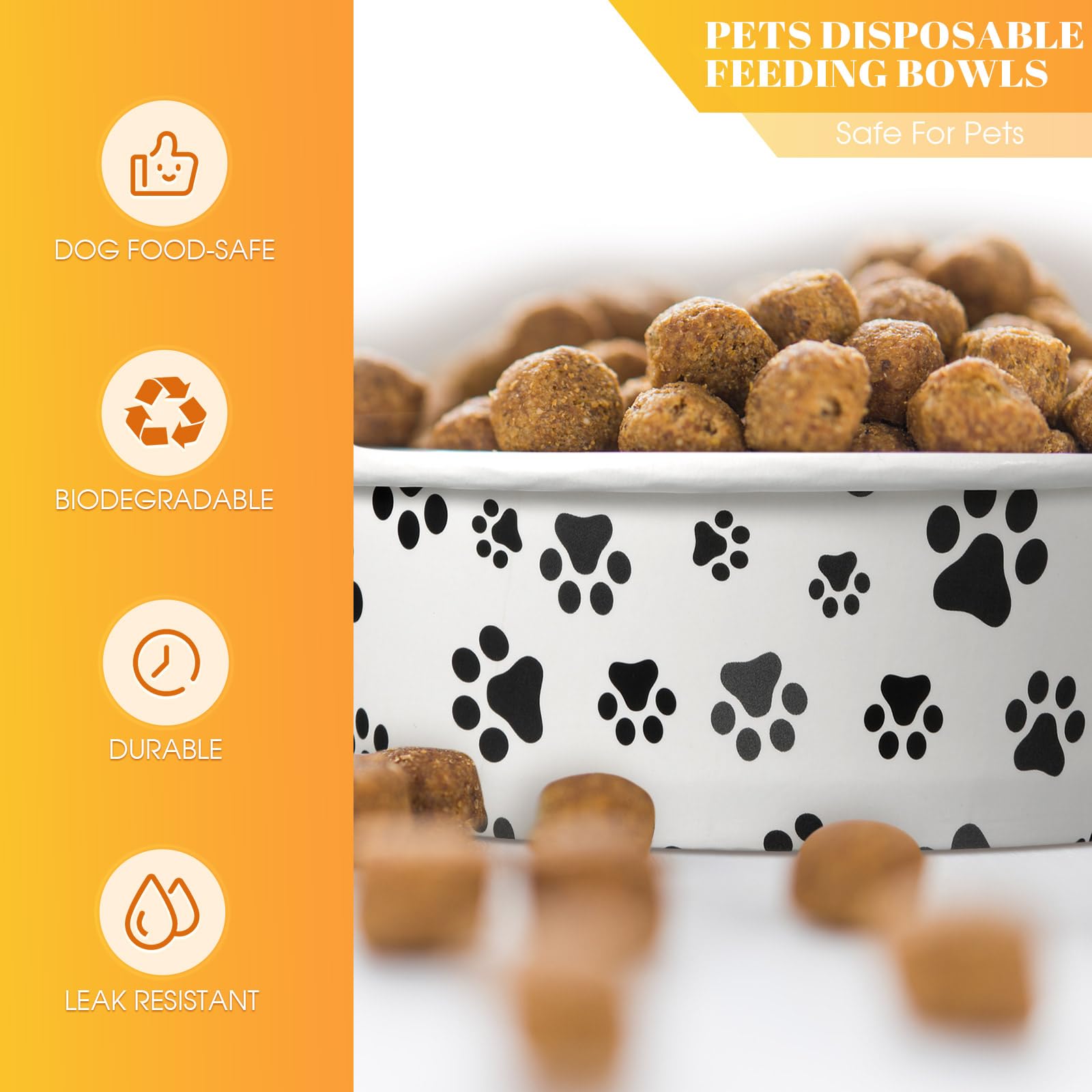 Potchen small-dog bowls with 12 oz capacity for wet or dry food.