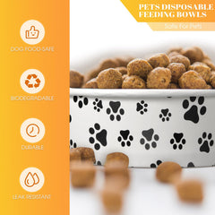 Potchen small-dog bowls with 12 oz capacity for wet or dry food.