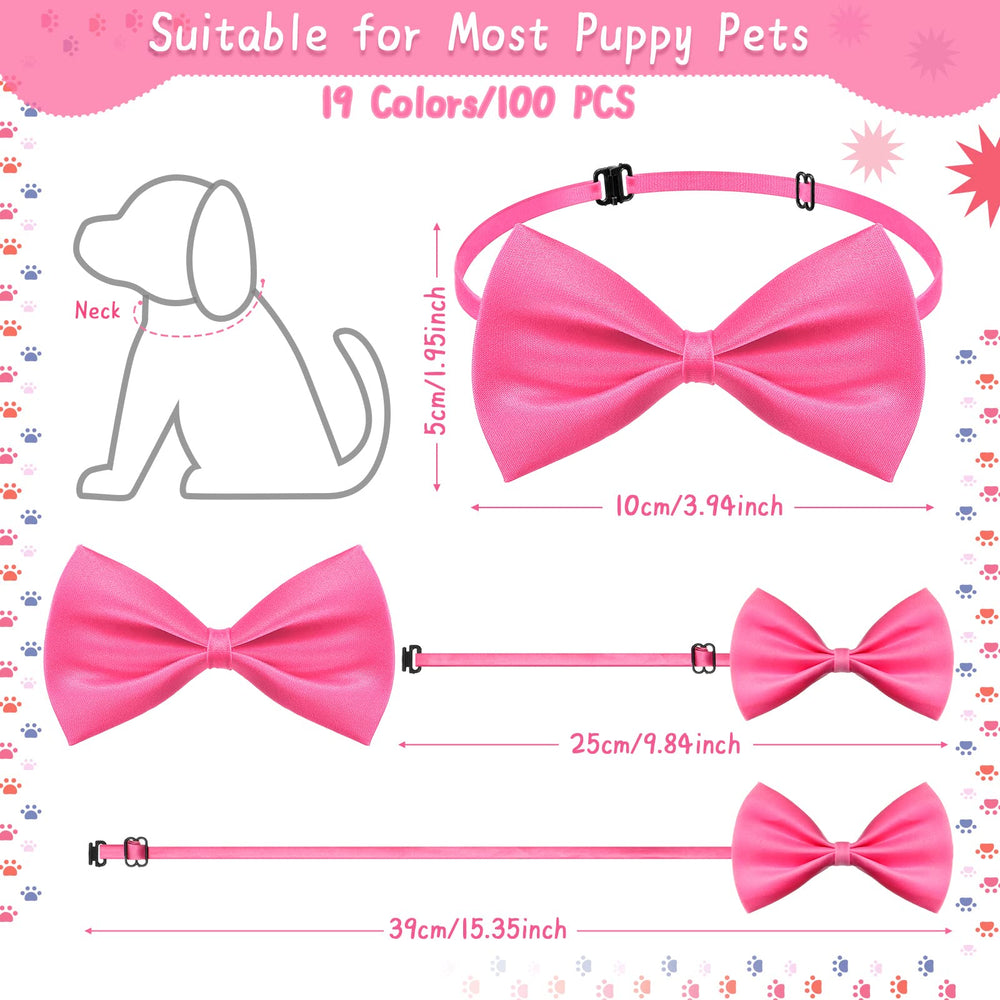 Potchen soft polyester bow ties lightweight and durable for everyday pet wear
