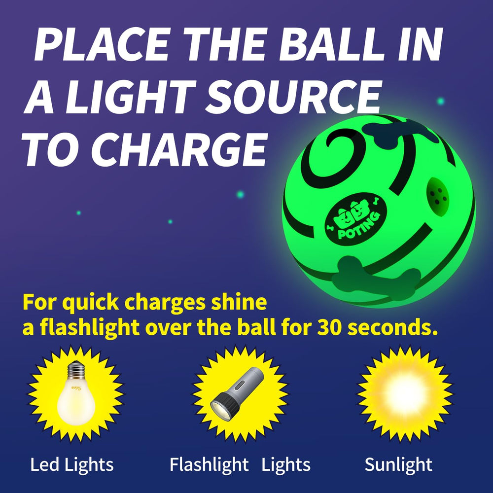 Durable, pet-safe vinyl construction of POTING Giggle Ball.
