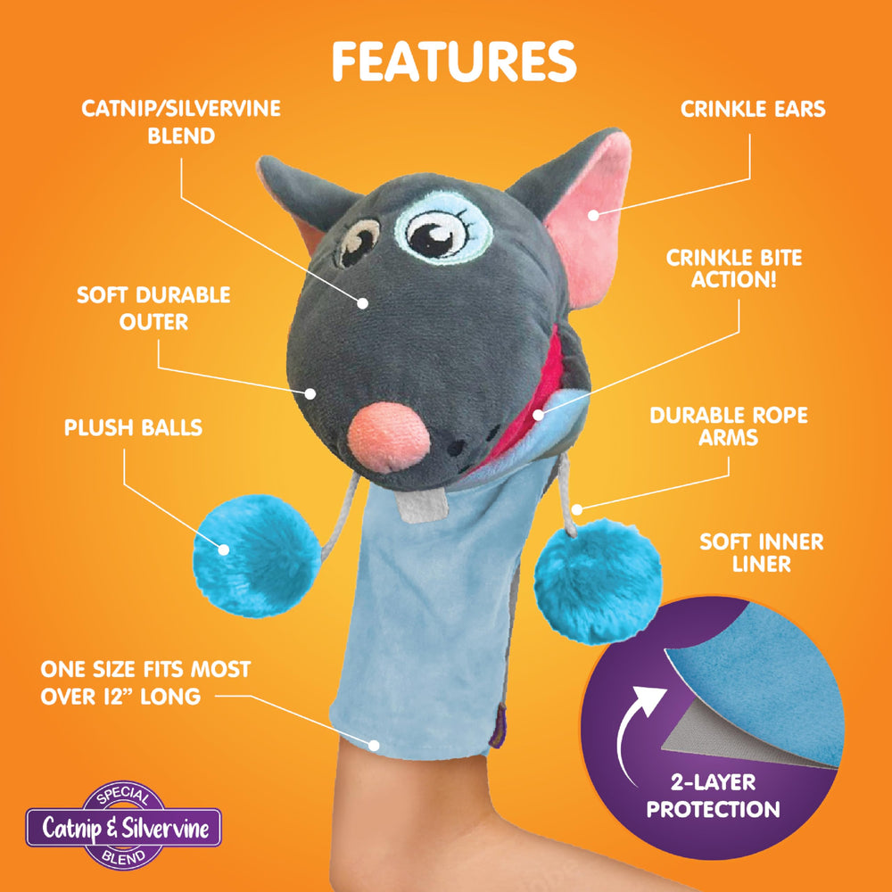 Meow Mitt reveals catnip and silvervine inside for cat interaction