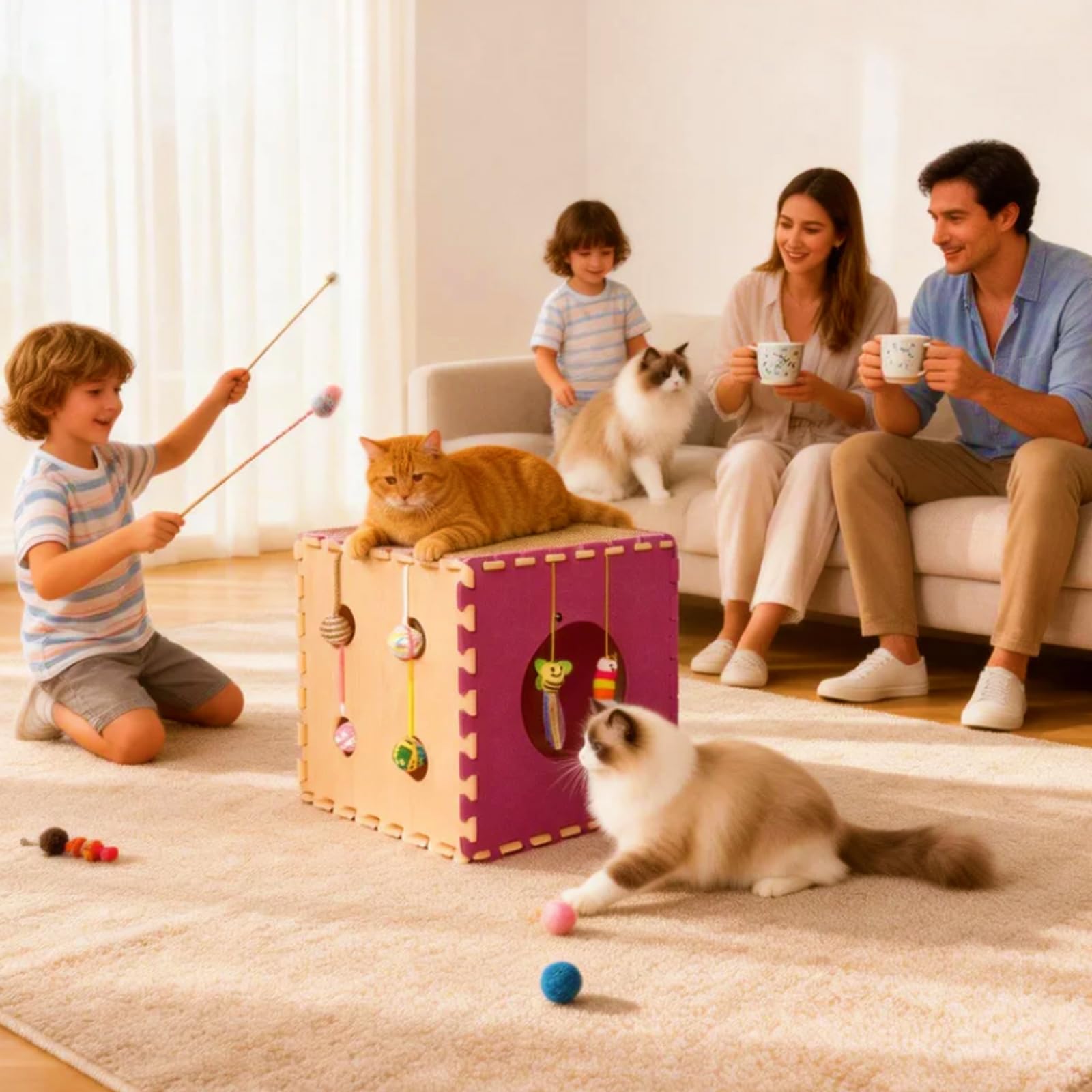 Poutilor cat wand encourages active chase play and exploration.