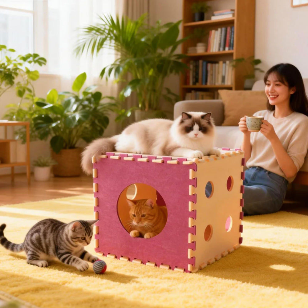 Poutilor feather wand excites cats with fluttering motion for interaction.