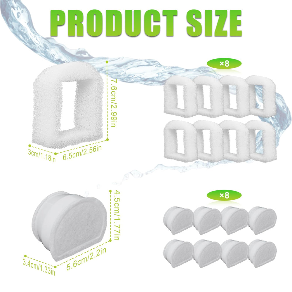 Poweka carbon filter for pet fountain reduces odors and clarifies water.