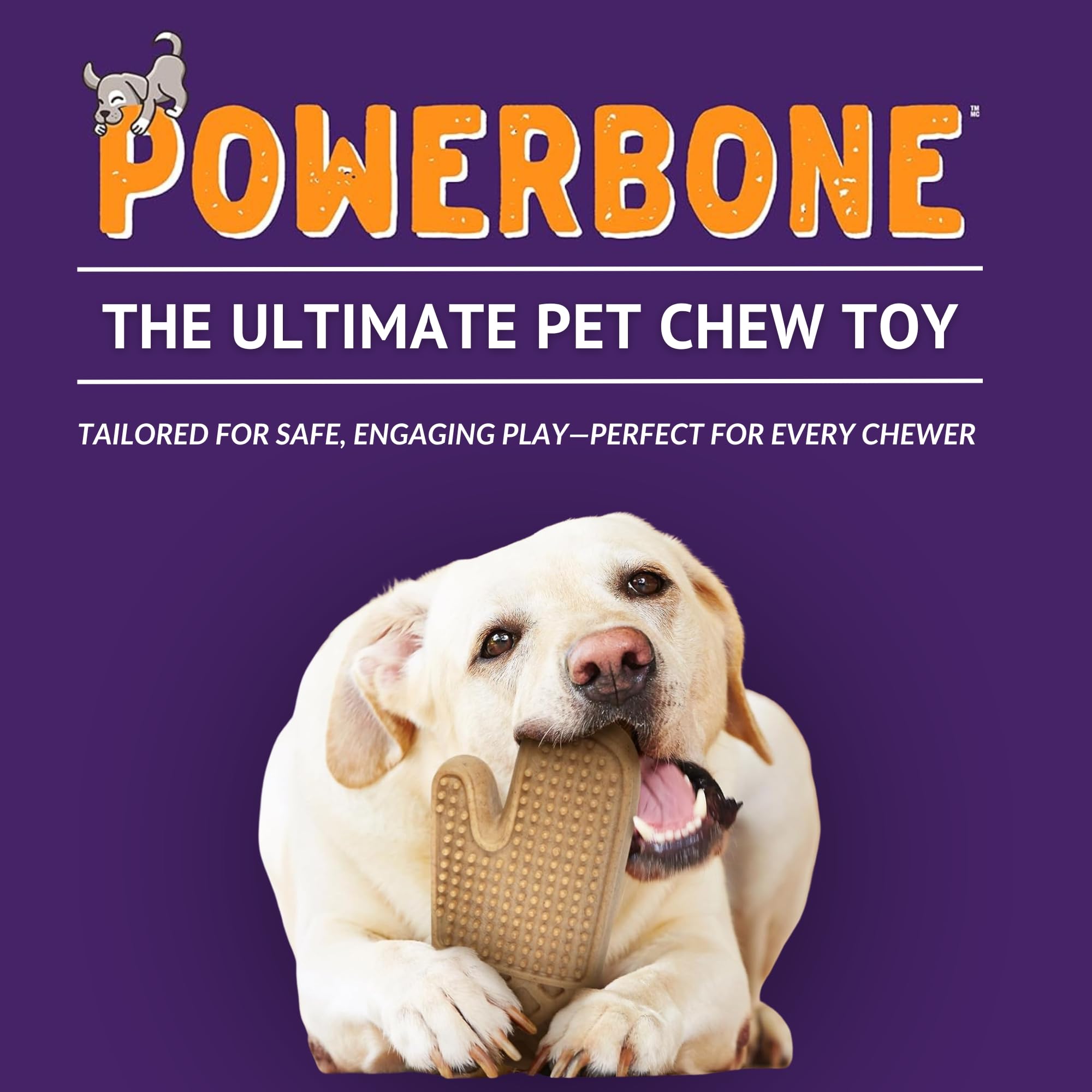 Powerbone anxiety-reduction chew helps curb boredom during separation.