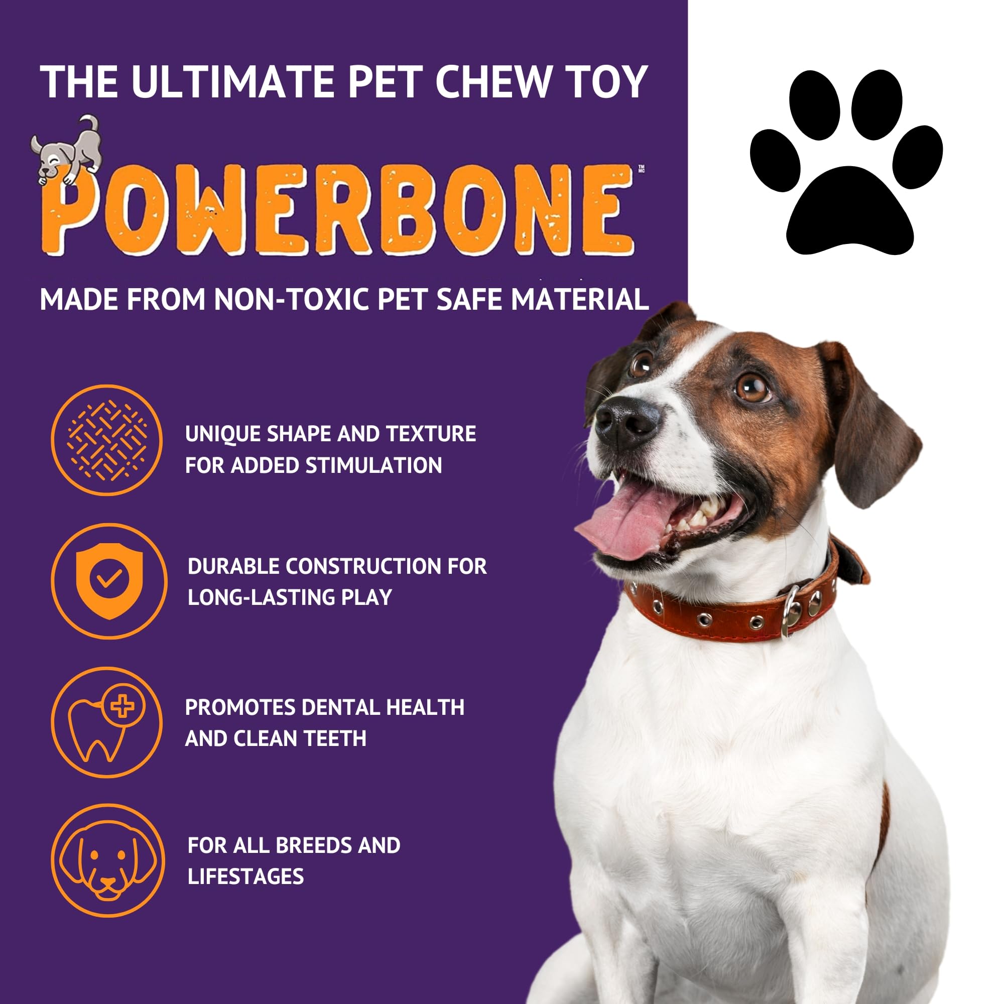 Powerbone bacon-flavored chew engages dogs with tasty, safe flavors.