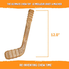 Powerbone hockey stick chew toy designed for aggressive chewers.