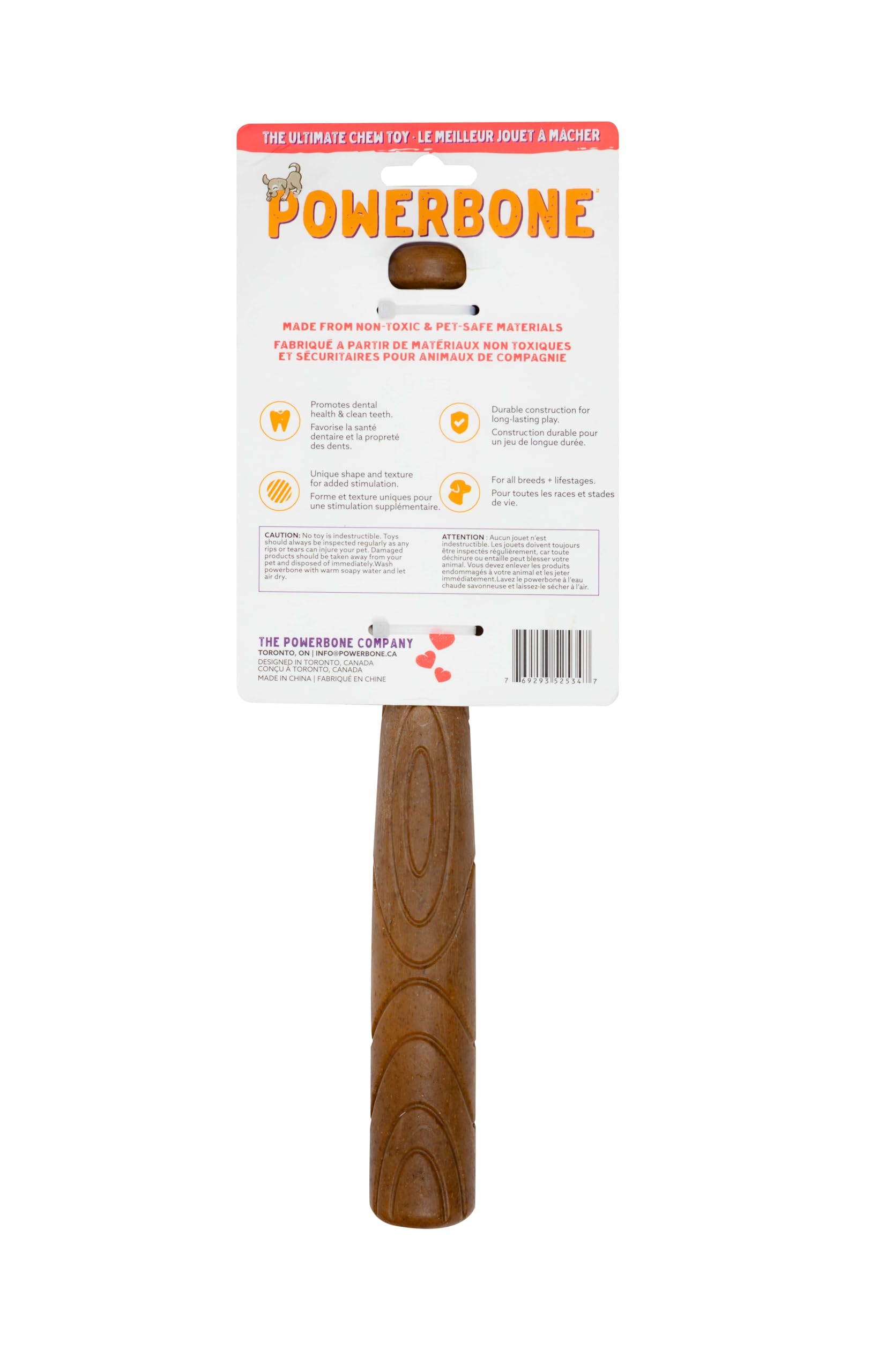 Powerbone long-lasting chew toy suits medium to large dogs across life stages.