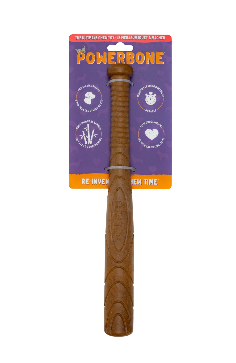 Powerbone pet-safe nylon-bamboo materials ensure safe, dependable play.