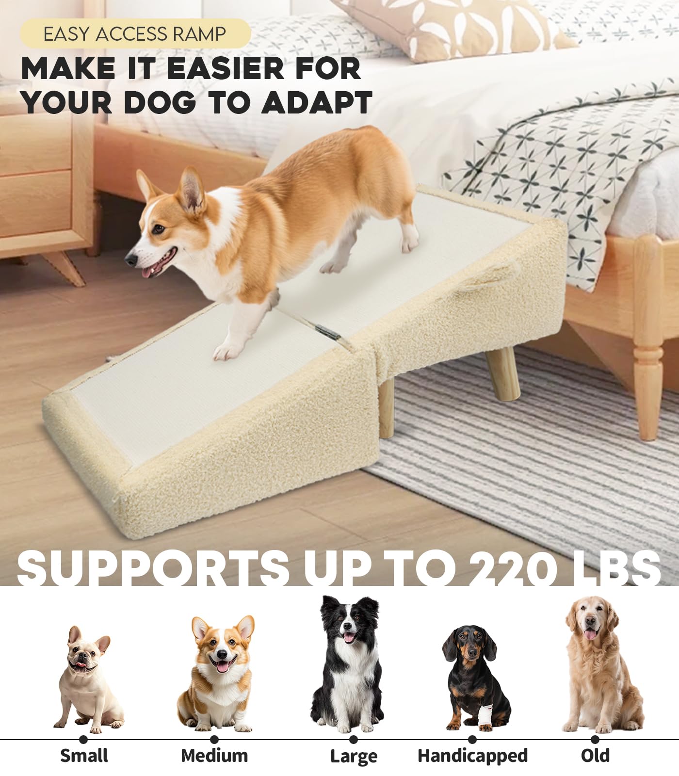 Powerful Xishan dog stairs foldable footstool mode saves space