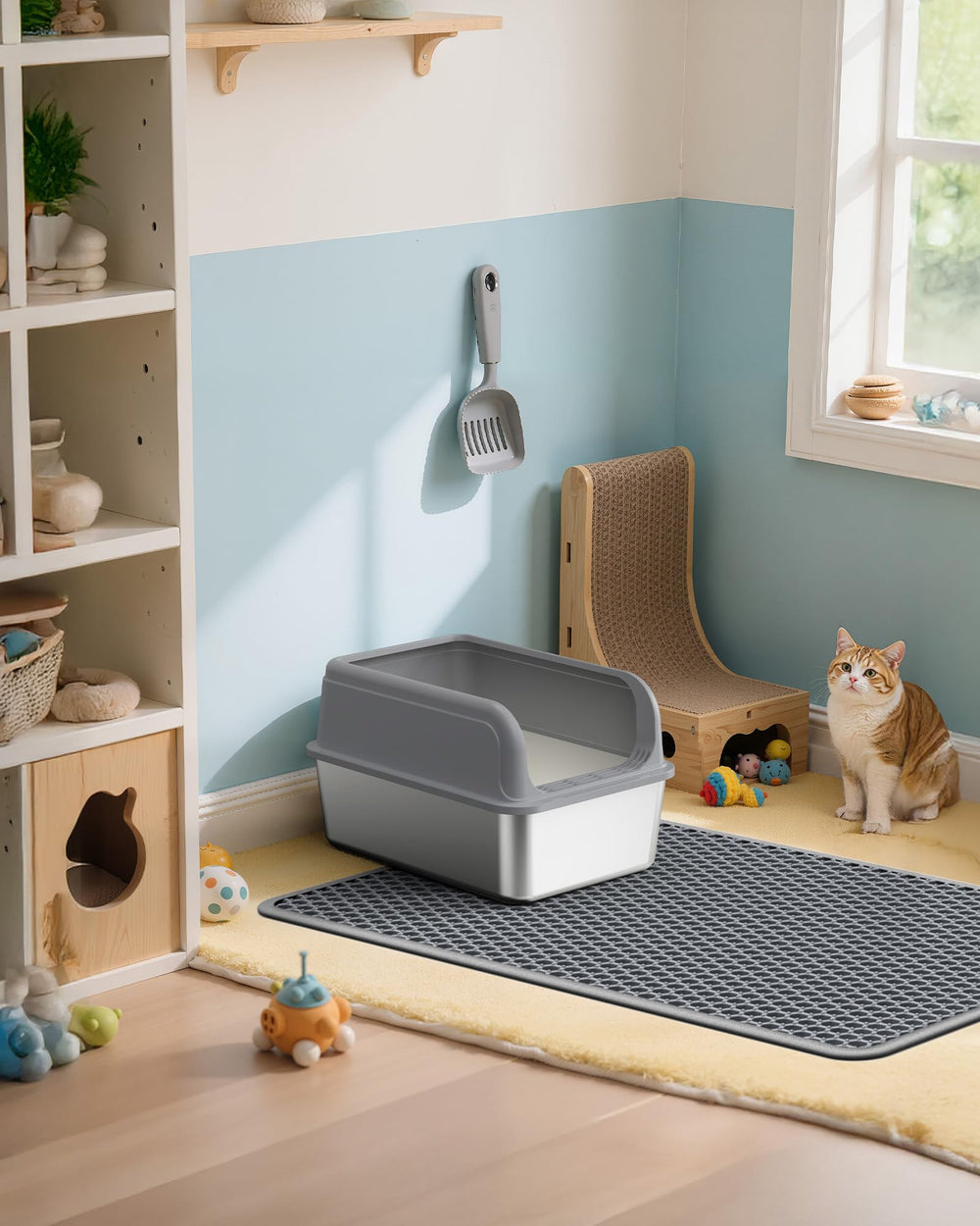 Powools anti-slip backing keeps the mat securely in place.