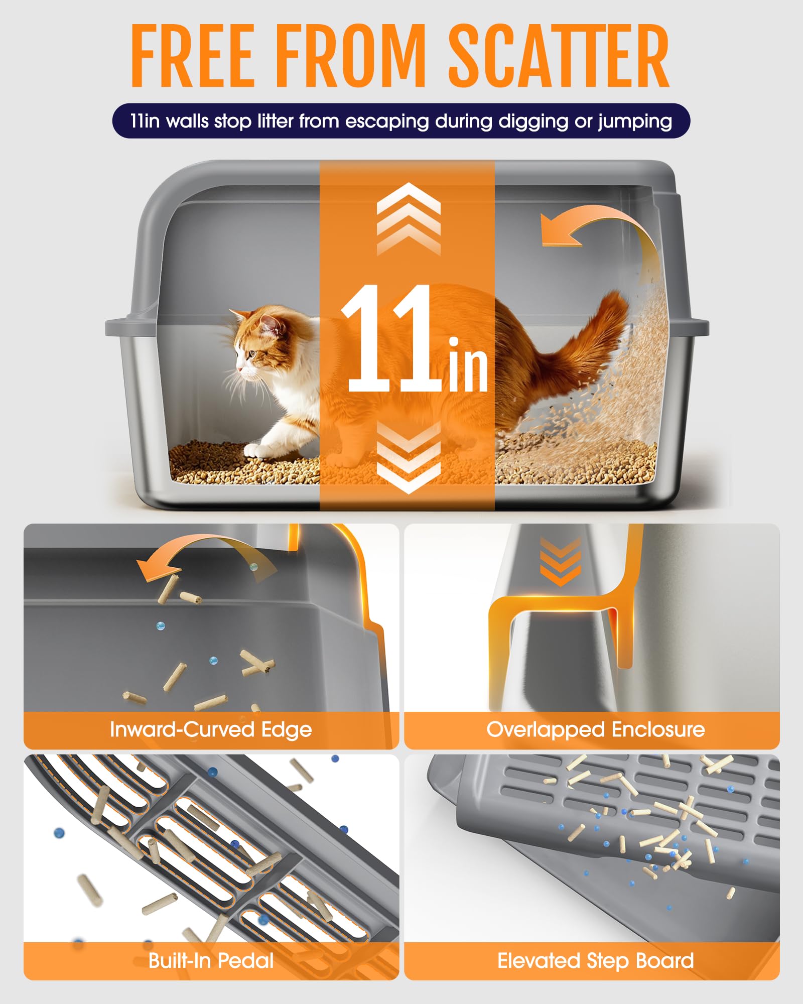 Powools stainless surface resists scratches and wipes clean easily